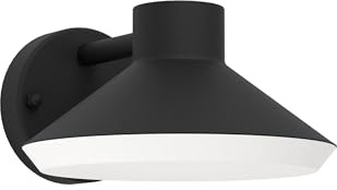 EGLO LED Wandlampe außen Ninnarella, Außenbeleuchtung Hauswand | Außenleuchte Down Light, Außenwandleuchte aus Metall in Schwarz und Kunststoff in Weiß, Wand Außenlampe, warmweiß, IP44
