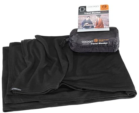 Cocoon Travel Blanket Merinowolle/Seide - Reisedecke, Farbe Cocoon:Black
