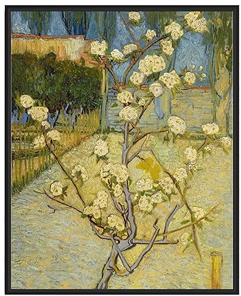 Van Gogh Art Print Poster, Small pear tree in blossom Vincent Van Gogh Wall Art Exhibition For Wall Decor, Gallery Collection Artwork for Bedroom and Livingroom Decor (16x20 inches (Unframed), Small pear tree in blossom (1888))