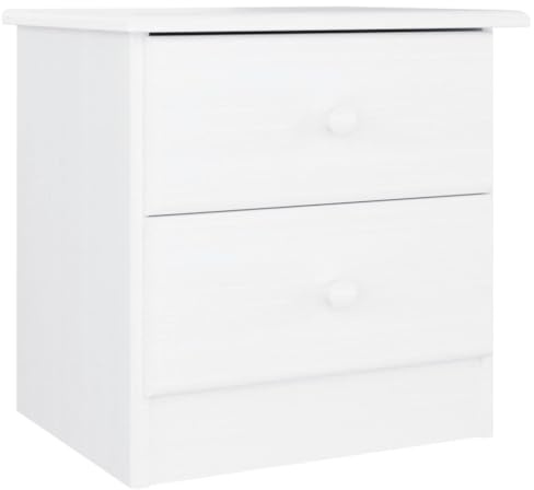 vidaXL Nachttisch ALTA Weiß 41x35x41 cm Massivholz Kiefer