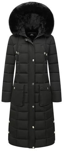 MOERDENG Women's Waterproof Long Winter Coat Thickened Down Alternative Jacket Warm Puffer Jacket Parka