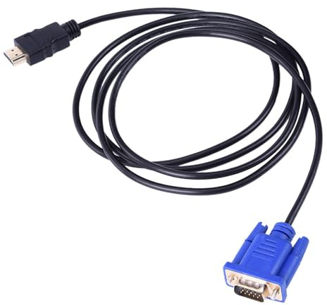 ulafbwur Câble adaptateur DOONJIEY Câble convertisseur haute résolution transmission rapide Plug Play HDMI mâle vers VGA 1080p mâle en PVC adaptateur convertisseur cordon