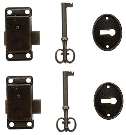 Homoyoyo 2stücke Möbelschlösser Im Antiken Stil Kastenschlösser Aus Hochwertigem Material Dekorative Für Vintage-holzkisten Schrankschlösser Mit Einfacher Installation Antike