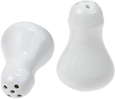 Zerodeko Ensemble Salière et Poivrière en Céramique 5×8 Cm Distributeur de Cure-dents Multifonctionnel pour Maison et Restaurant Décoration la Cuisine Style Campagnard Lot de 2 Pièces