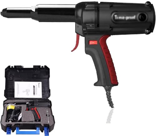 Air Blind Rivet Gun Kit,Rivet Gun Adapter Kit with Handle Rivet Drill Attachment Rivet Tool Tool Insert Nut for Cordless Electric Drilling Machine