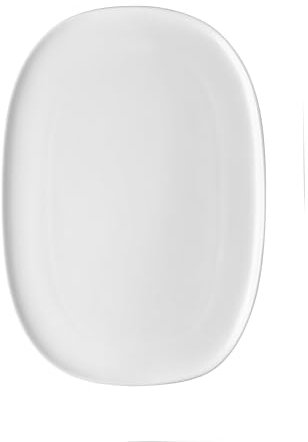 Alessi Itsumo NF07/22 25 - Fuente Ovalada de Diseño, Uso Diario, Estética Minimalista, en Porcelana Blanca