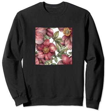 Motif aquarelle de fleurs hellébore Sweatshirt
