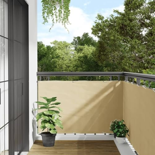 LAPOOH Garten-Sichtschutz Creme 800x90 cm PVC, Zaun Sichtschutz, Sichtschutzstreifen, Balkon Sichtschutz, Zaun Garten, Balkonsichtschutz, Balkon Zubehör - 4005449