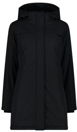 CMP 34k0016 Cappotto, Basic Black, 38 Unisex-Adulto
