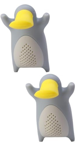 OKUMEYR 2pcs Cartoon Design Tea Infuser Silicone Tea Strainer Fine Slots Kitchen Gadgets