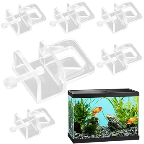 Abdeckung für Aquarium, 6 Anti-Bounce-Glasdeckel-Griffe, randloser Glas-Baldachin-Cliphalter, kreativer dicker Aquarium-Deckel-Clip Ersatz für Griff