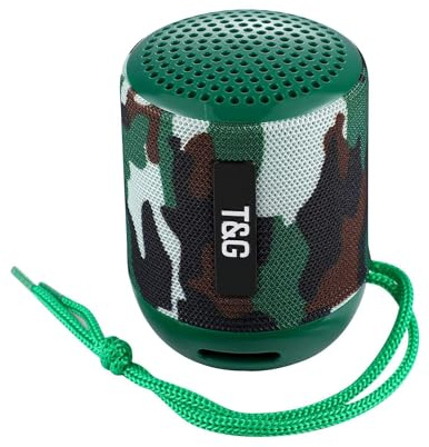 EASY SPEED Altavoz Portátil Bluetooth Recargable, IPX7 Resistente al Agua, Potencia y Calidad de Sonido, Tamaño Pequeño, T&G129 Color Camuflaje Militar