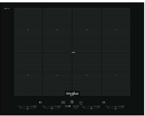 Whirlpool SMO 658 C/NE Piastra di Cottura a induzione, da Incasso, 4 zone cottura, vetro iXelium, tecnologia 6° senso (Ricondizionato)
