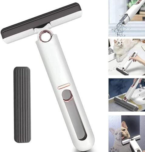 Mopa para plataforma de cocina con esponja autoapretable, fuerte y absorbente, limpiador mágico para cocina, fregona de esponja pequeña, autoexprimible, uso en húmedo y seco, para baño, pared, vidrio,