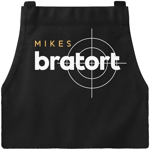 MoonWorks® Grillschürze für Männer Bratort mit Name personalisiert Kochschürze Herren für BBQ Grillgeschenk Schürze Baumwolle