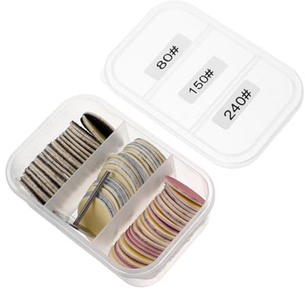 DEARMAMY Kit de 60 Discos de Lijado para Manicura y Pedicura, Herramientas para Eliminar Piel Muerta y Callos, Discos de Papel de Lija para Cuidado de Uñas y Pies