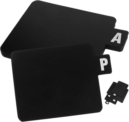 26 separadores de discos de vinilo A-Z DVD organizadores alfabéticos, separadores con pestañas del alfabeto, separadores de vinilo para libros, álbumes, CD, medios, libros, estanterías