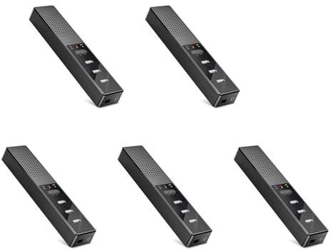 KEALLANS 5X Altoparlanti per Computer 3 nel 1 con Microfono e Hub Altoparlante per Conferenza USB, Microfono per PC per Videoconferenza