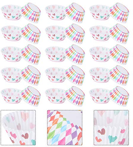 BESTYASH Pirottini Carta Muffin Monouso 400 Pezzi 2.68X2.68X1.26 Pollici Resistenti All’Olio Per Cupcake Piccoli Dessert Feste Di Compleanno Halloween E Riunioni Familiari