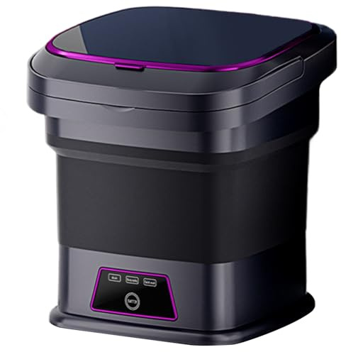 Hbbgdiy Mini Lavadora Plegable de Lavadora portátil 13L con 3 Modos Mango de tubería de Drenaje Copa de succión Pequeña máquina de lavandería para Calcetines de Ropa Interior