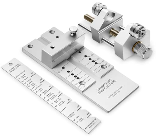 WEWEAL Chisel Sharpening Jig, Precise Honing Guide System, Adjustable Angle Gauge and Angle Fixer, Fine Tool for Woodworking Chisels and Airplanes (5/32 - 3.5)