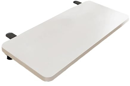 Milageto Mensola di prolunga per scrivania per ufficio per adulti, supporto per prolunga da tavolo, vassoio per tastiera, facile installazione, Bianco
