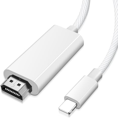 [Apple MFi-Zertifiziert]Lightnning auf HDMI Kabel 2M,Digital AV Adapter für iPhone/iPad auf TV,Monitor & Beamer,1080P HD Bildschirm-Synchronisation,Plug&Play Kompatibel mit iPhone 14/13/12/11/XS/X/SE