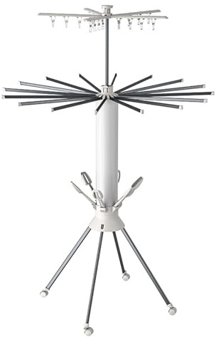 Stendibiancheria e scarpiera pieghevole rotante, design portatile a pavimento, per camera da letto e balcone, soluzione salvaspazio facile da spostare