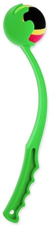 IThinkHome Dog Ball Launcher, Tennis Ball Thrower Durable, Hands Free Pick Up for Pet Exercise, Chase Fetch Game, Ball Included (Blue) (Lime Green)