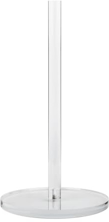 Acrylic Paper Towel Holder, Freestanding Paper Roll Holder with Weighted Base, Modern Decorative Design for Kitchen Countertops, Bars & Dining Tables, Clear