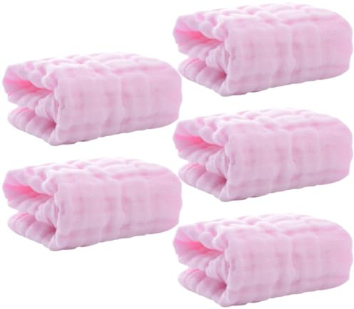 ifundom Toallitas de Muselina para Bebés 5 Piezas, Paños de Algodón 6 Capas, Toalla para Eructar y Saliva, y Transpirable para Recién Nacido, Artículos Esenciales para