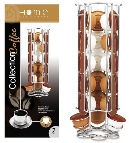 Home Equipement 50926 Tour de Rangement Inox pour Dosette Dolce Gusto
