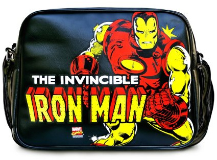 MARVEL Umhängetasche Shoulder Bag - Iron Man, Schwarz, 37 x 28 x 11 cm, 1400864001