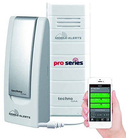 techno line Temperaturüberwachung in Ihrem Kühlschrank, Gefrierschrank, Sensor MA 10120 Pro Series mit Gateway, Moobile Alerts, Technoline, 3.2 x 1.7 x 8.7 cm