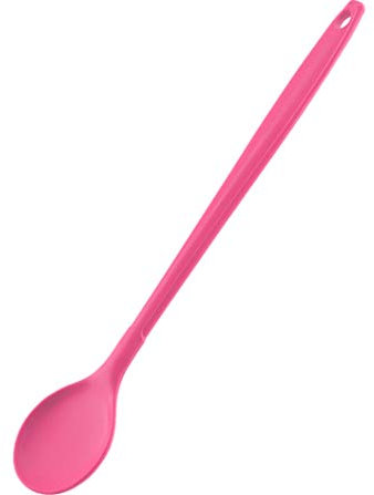 Kochblume Kochlöffel | Premium-Silikon | Hitzebeständig | Spülmaschinenfest | 30cm | Farbe: pink