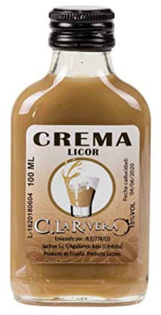 Lote de 15 Botellas Petaca de Licor de CristalCrema. Regalos Originales. Complementos. Detalles para Bodas, Comuniones, Bautizos y Cumpleaños. CC
