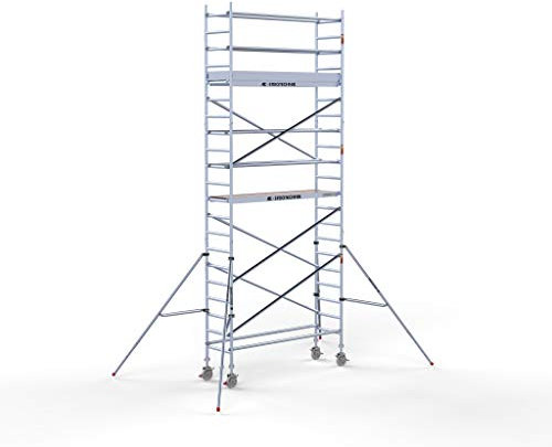 AC Steigtechnik PRO-S 250 Aluminium-Rollgerüst 7m Arbeitshöhe, freistehender Aufbau (7,30 m Arbeitshöhe)