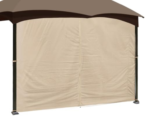 Ontheway Gazebo Replacement Privacy Curtain, 12ft Sidewall with Zipper Outdoor Universal Privacy Panel Sidewall (One Side Only)