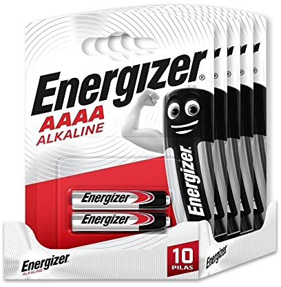 Energizer - Pack de 10 Pilas Especiales AAAA, Pilas Especiales alcalinas, sin Mercurio añadido y Potencia para Dispositivos pequeños