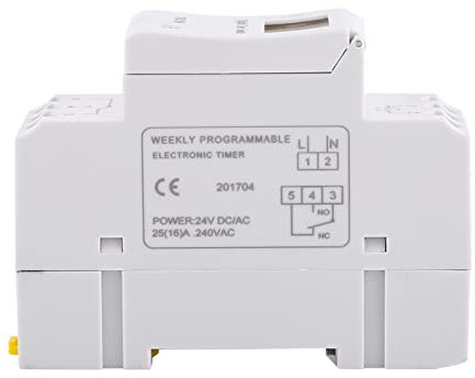 Interruttore a Tempo con Display LCD Metodo di Montaggio su Guida DIN AC/DC 24V (24 V)
