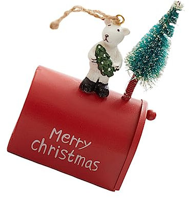 TOPPERFUN Briefkasten-Dekoration Weihnachtsbaum-anhänger Künstliche Briefkasten-bastelei Weihnachtsdeko Anhänger für Christbaum Baumschmuck