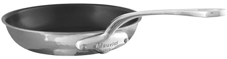 Mauviel M'Elite Bratpfanne aus poliertem Edelstahl, 5-lagig, mit Griffen aus gegossenem Edelstahl, 27,9 cm, hergestellt in Frankreich