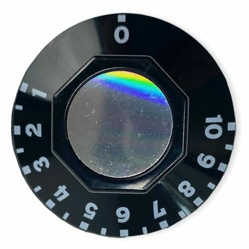 Knebel Drehknopf Thermostat 1-10 ø 50mm Achse ø 6x4,6mm Abflachung unten schwarz