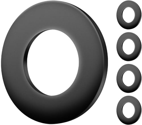 BOUMVID Arandelas Planas M22 x 40 mm, 5 Piezas Arandelas Metálicas Tóricas Arandela Plana Grande Negro, Arandelas Negras Metalicas Espaciadoras de Acero al Carbono para Tornillos Sujetadores