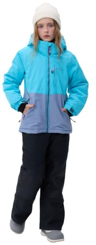 SMONTY SNOWER Tuta da Sci per Bambine con Cappuccio Staccabile, Completo da Sci, Super Caldo, Tuta Invernale per Bambina, Ragazza, Neve, Freddo, Impermeabile, Montagna, Sport Invernali, Regalo