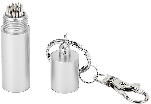 Outil de sélection de Pointe de Queue de Billard, goupille de piquage de Pointe de Queue de Billard, Outil de Pointe de Queue de Billard avec Porte-clés, façonneur de Pointe de (Silver)