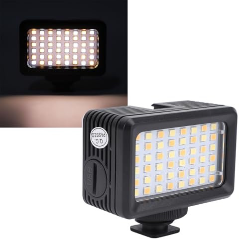 LED-Kameraleuchte, 40 M, Wasserdicht, Unterwasserkameraleuchte, 2500 K, 9000 K, Tauchvideoleuchte, Tauchkameralampe, Action-Kamera, Outdoor-Aktivitäten