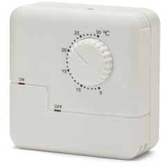 Velamp Termostato Analogico Caldo/Freddo 5-30 °C – Regolazione Manuale Semplice – Colore Bianco – Ideale per Casa, Ufficio e Ambienti Interni
