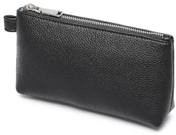 YONBEN PU Leather Makeup Simple and Convenient Handbag Small Exquisite Storage Bag (Pu/Black)