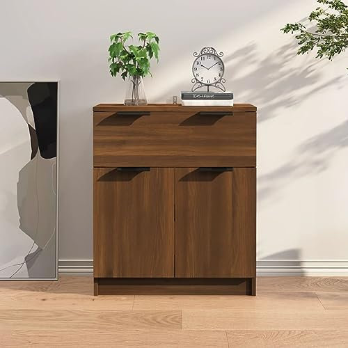 Xichuzi Sideboard Braun Eichen-Optik 60x30x70 cm Holzwerkstoff, Kommode Schlafzimmer, Kommoden & Sideboards, Wohnzimmerschrank, Flur Kommode, Zimmer Möbel - 816993